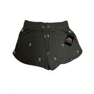 Disney Pride Collection Mickey Mouse Rainbow Shorts Charcoal Grey Womens Medium